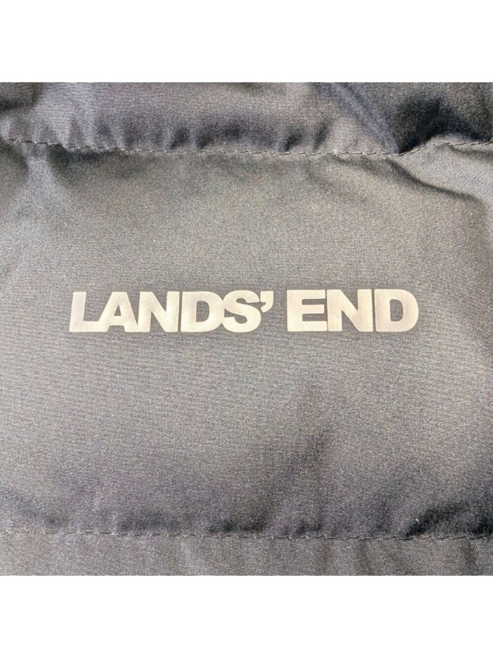 Lands' End Mens Size Small Puffer Jacket Black Lightweight Down Insulated Coat - Picture 4 of 11
